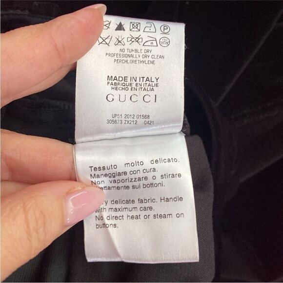 Gucci Women's Black velvet Pants, M - Picture 11 of 12